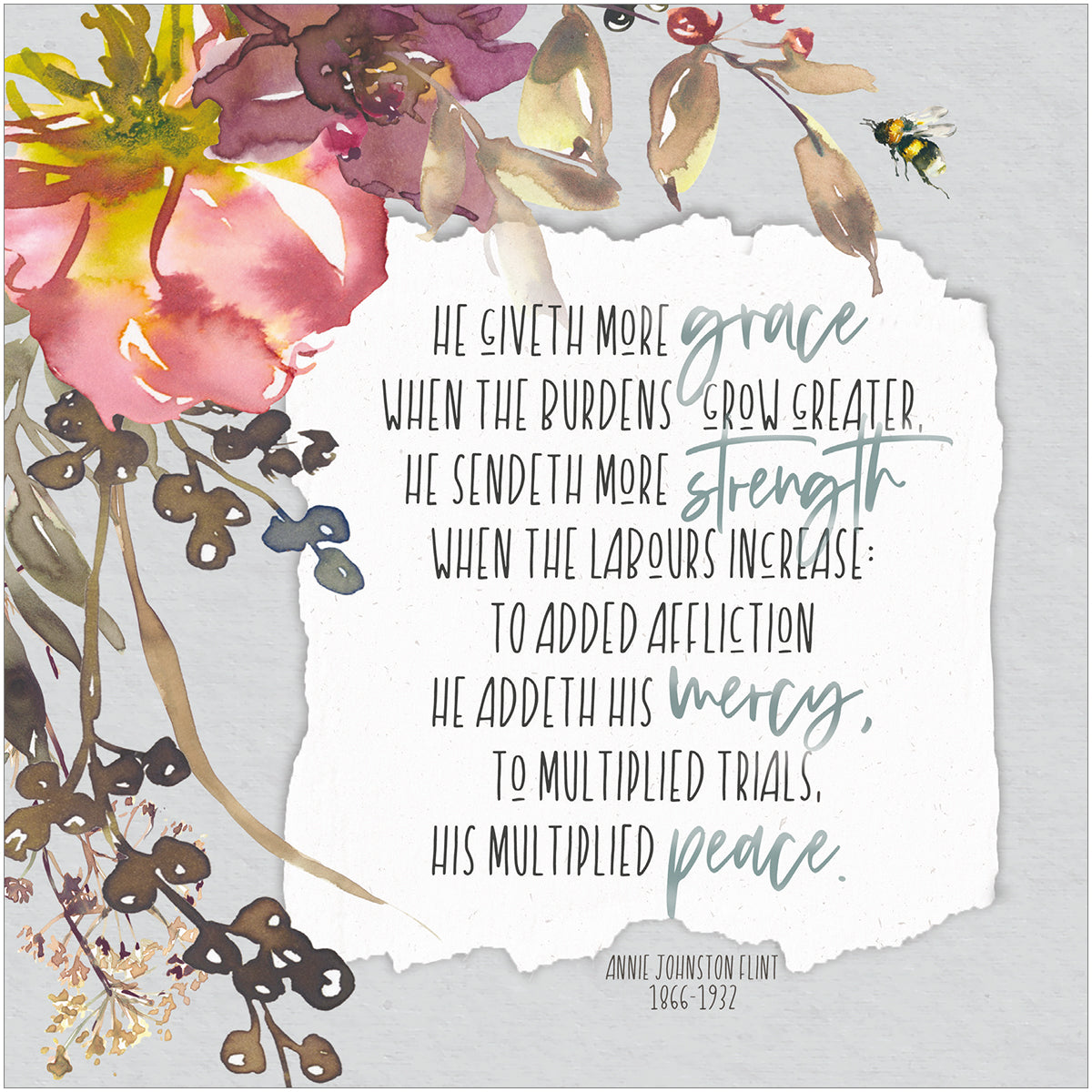 Verse Card - He Giveth More Grace - The Christian Gift Company