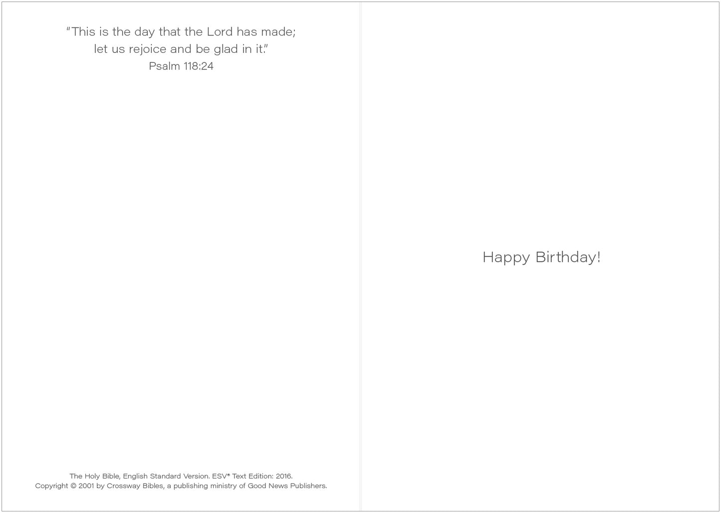 Birthday Card - Today Is The Day - The Christian Gift Company