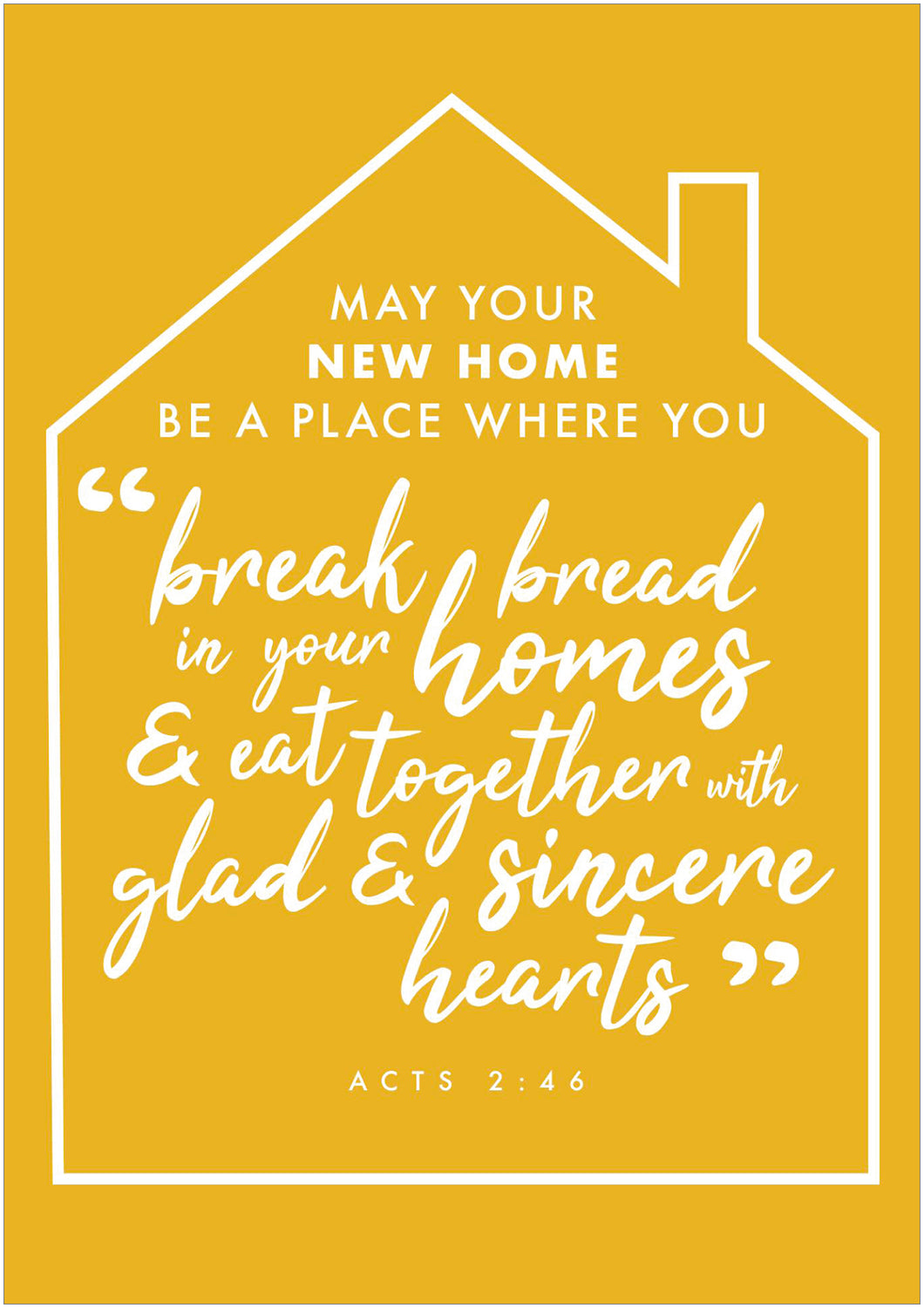 New Home Card - Acts 2:46 - The Christian Gift Company