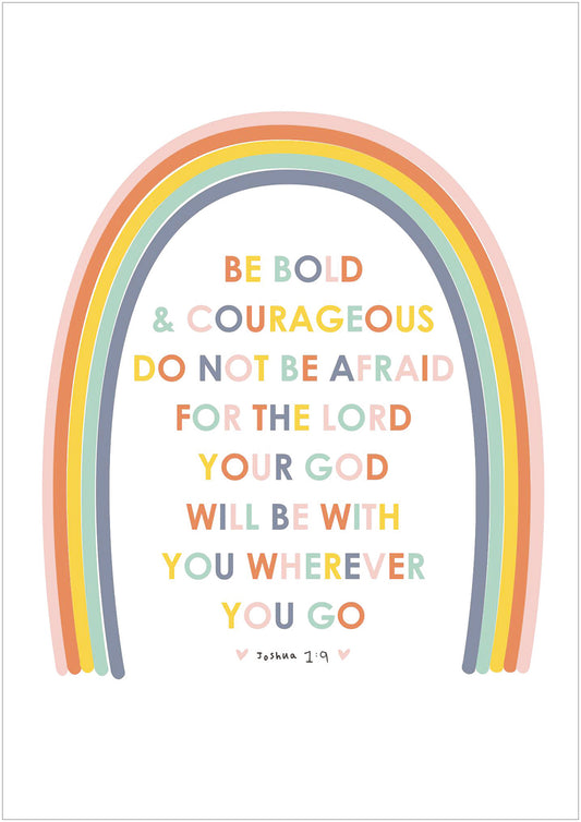 Verse Card - Rainbow/Joshua 1:9 - The Christian Gift Company