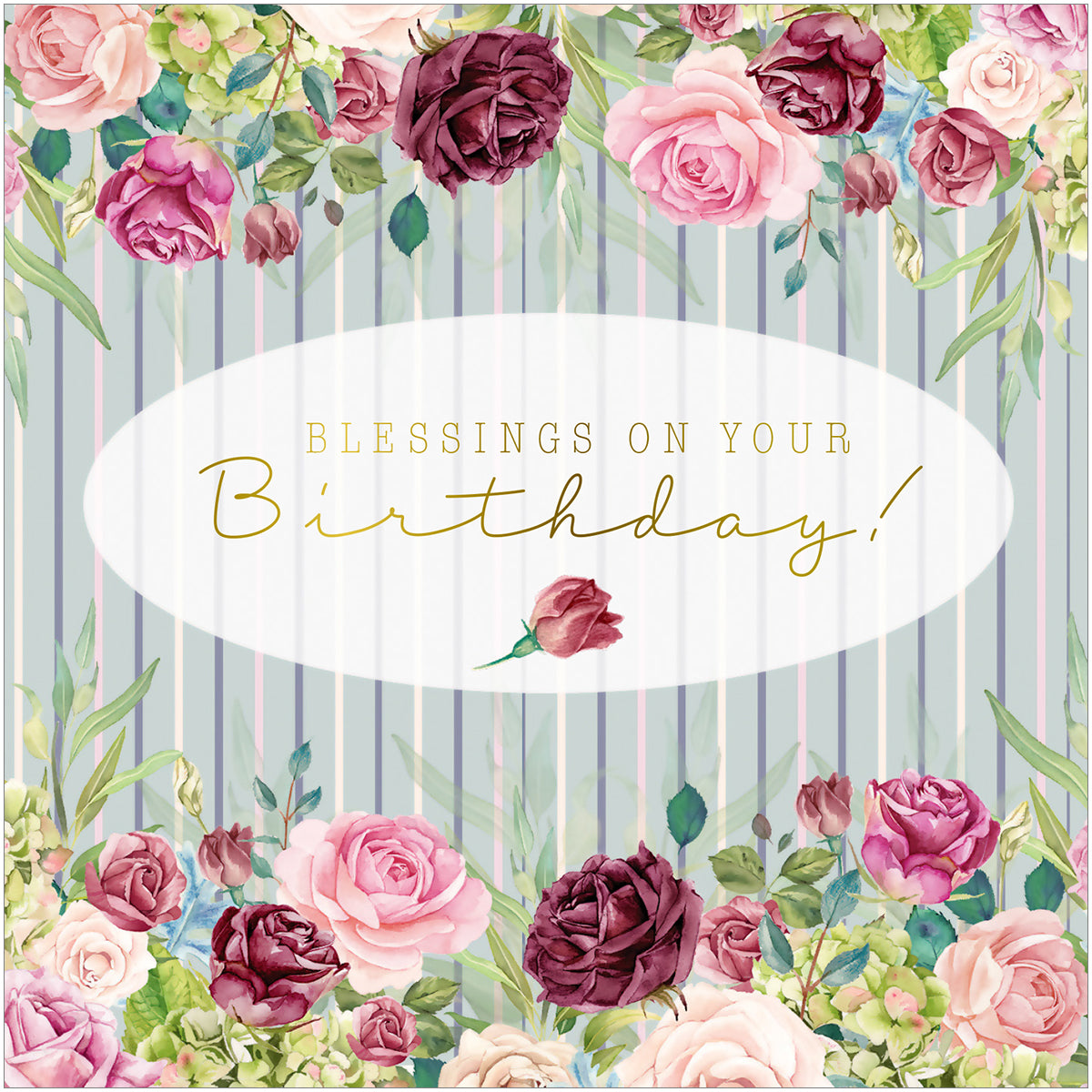 Birthday Card - Vintage Roses - The Christian Gift Company