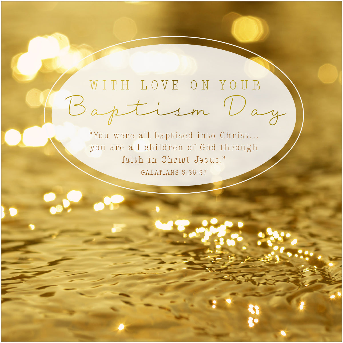 Baptism Card - Sparkle - The Christian Gift Company