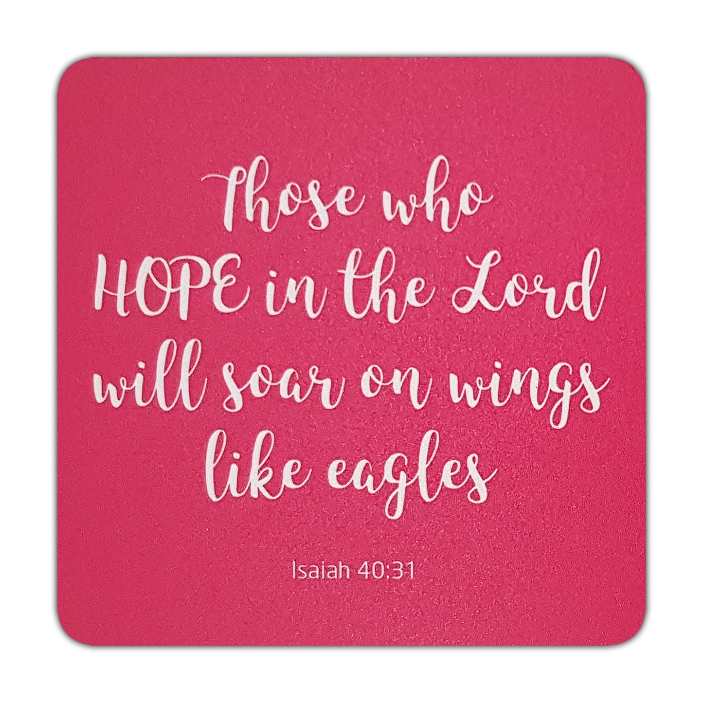 Coaster With Verse - Those Who Hope In The Lord - The Christian Gift Company