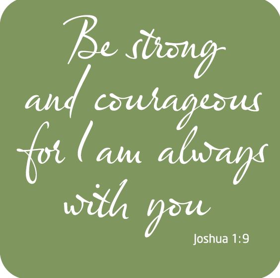 Coaster with Bible Verse - Strong & Courageous - The Christian Gift Company