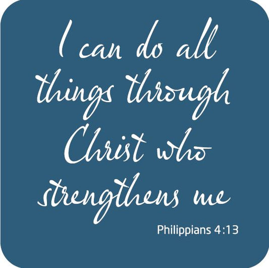Coaster with Verse - I Can Do All Things - The Christian Gift Company