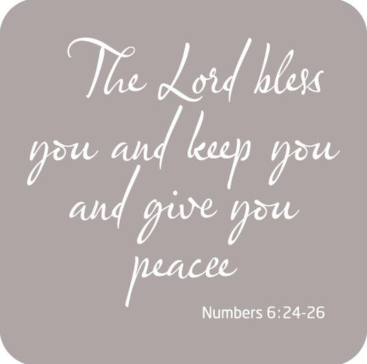 Coaster with Verse - The Lord Bless you - The Christian Gift Company