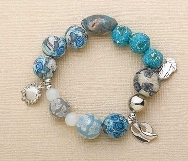 Serenity Clay Bead Stretch Bracelet - The Christian Gift Company