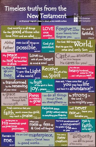 Timeless Truths From the New Testament Magnet Set - The Christian Gift Company