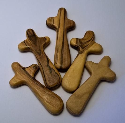 Olive Wood Holding Cross - The Christian Gift Company