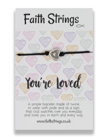 Faith Strings Bracelet - You're Loved - The Christian Gift Company
