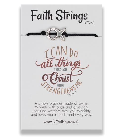 Faith Strings Bracelet - I Can Do All Things - The Christian Gift Company