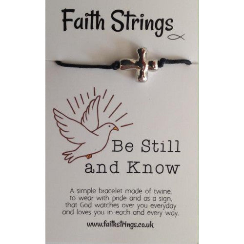 Faith Strings Bracelet - Be Still And Know - The Christian Gift Company