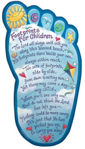 Footprints Foot Plaque for Children - The Christian Gift Company