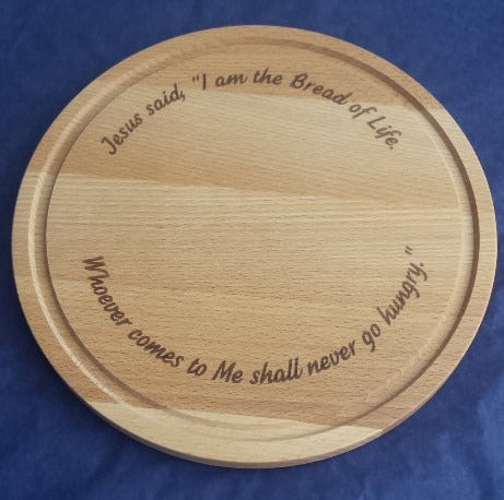 Bread Board - Never Go Hungry - The Christian Gift Company