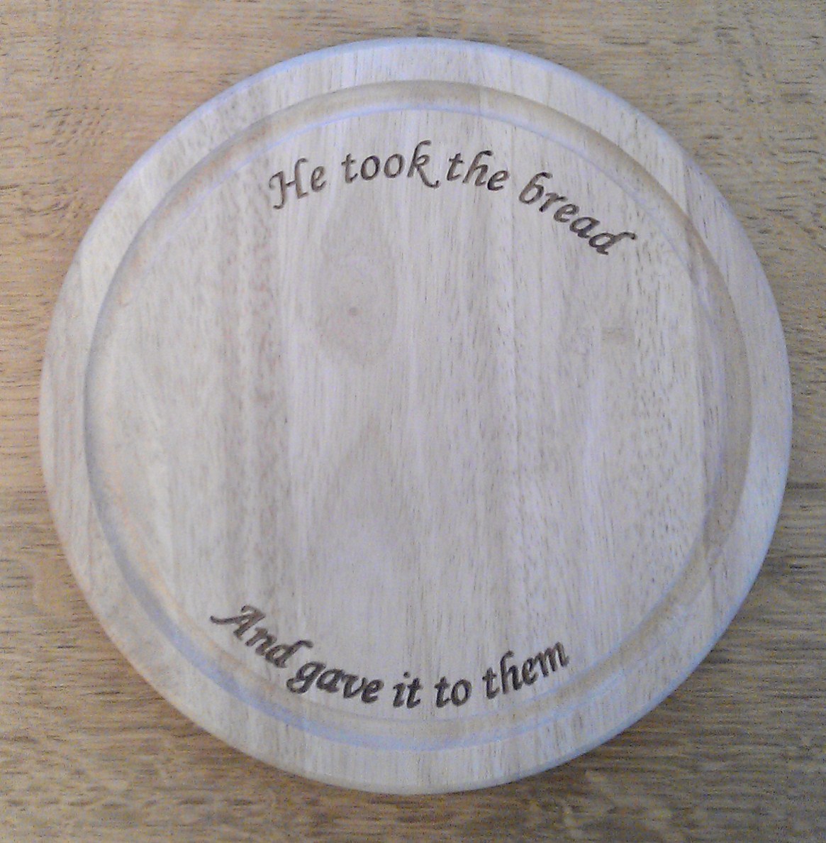 Bread Board - He Took The Bread And Gave It To Them - The Christian Gift Company