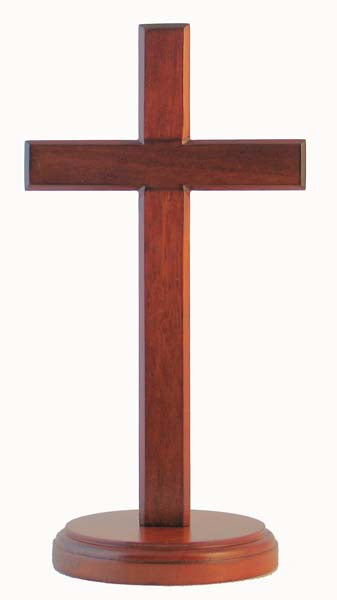 Mahogany Standing Cross 20cm - The Christian Gift Company
