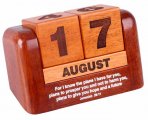 Wooden Perpetual Calendar - I Know the Plans - The Christian Gift Company