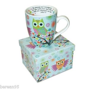 Owl Scripture Mug Boxed - The Christian Gift Company