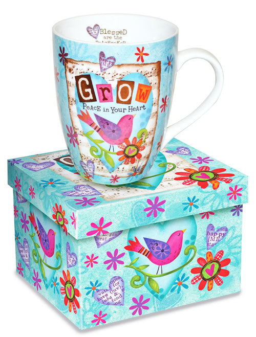 Grow Peace In Your Heart Boxed Mug - The Christian Gift Company