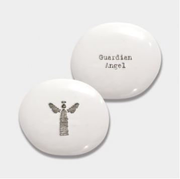 Porcelain Pebble - Guardian Angel - The Christian Gift Company