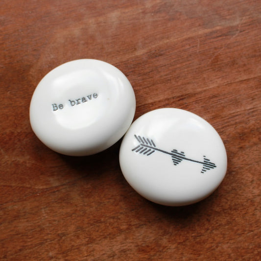 Porcelain Pebble - Be Brave - The Christian Gift Company