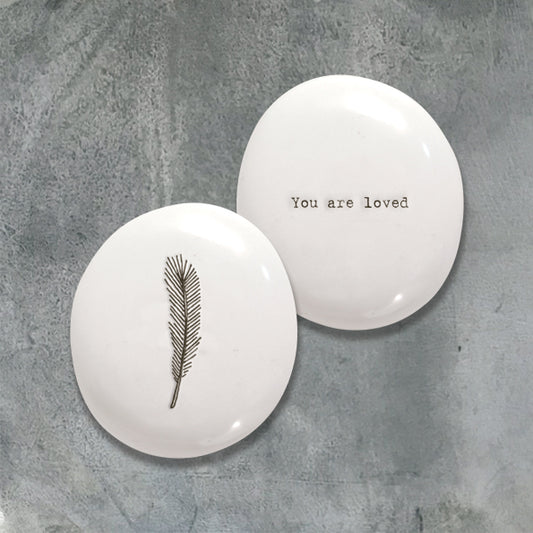 Porcelain Pebble - You Are Loved - The Christian Gift Company