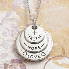 Love Faith Hope Necklace - The Christian Gift Company
