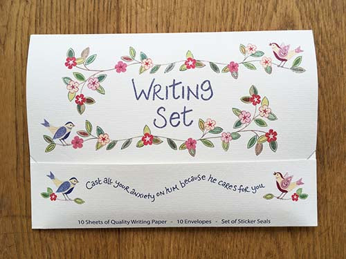 Hannah Dunnett Writing Set He Cares For You - The Christian Gift Company