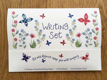 Hannah Dunnett Writing Set He Will Rejoice Over You With Singing - The Christian Gift Company
