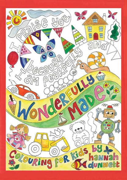Hannah Dunnett Wonderfully Made Colouring Book For Kids - The Christian Gift Company