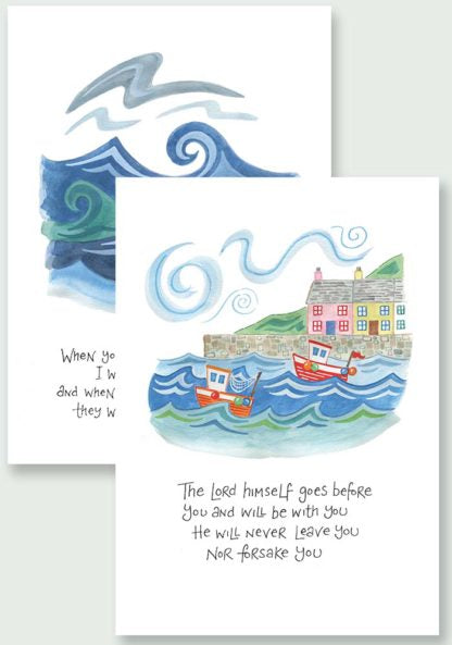 Hannah Dunnett Notecards - The Lord Goes Before You and I Will Be With You - The Christian Gift Company
