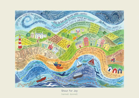 Hannah Dunnett Shout for Joy A3 Poster - The Christian Gift Company