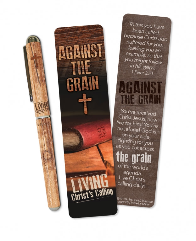 Against The Grain Pen And Bookmark Set - The Christian Gift Company