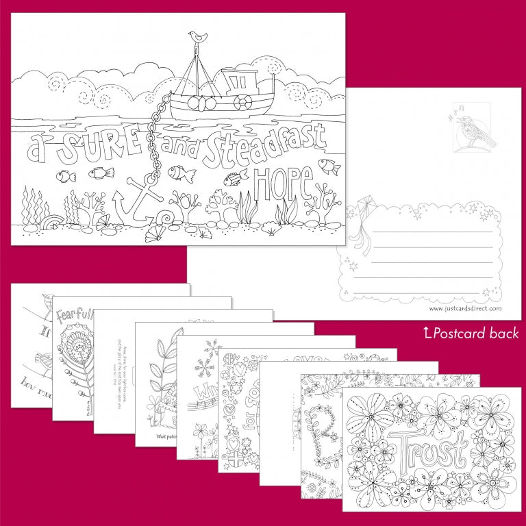 Images of Hope Postcards To Colour - The Christian Gift Company