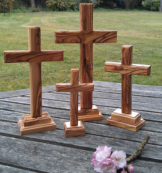 Olive Wood Standing Cross Medium - The Christian Gift Company