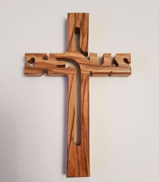 Olive Wood Jesus Cross Small - The Christian Gift Company