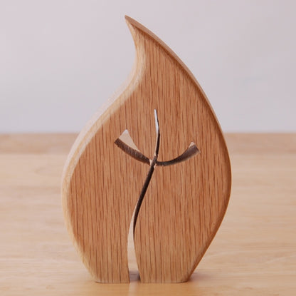 Wood Flame Cross Large - The Christian Gift Company