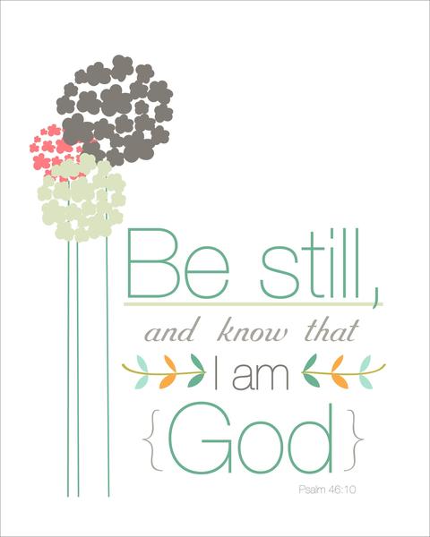 Be Still And Know Inspirational Print - The Christian Gift Company