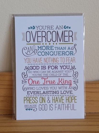 You're An Overcomer Print - The Christian Gift Company