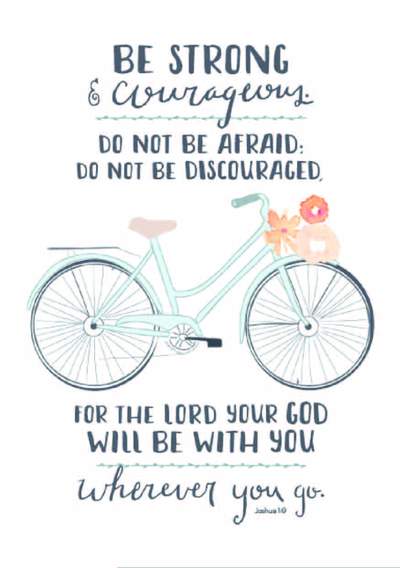 Be Strong (Bicycle) Inspirational Print - The Christian Gift Company