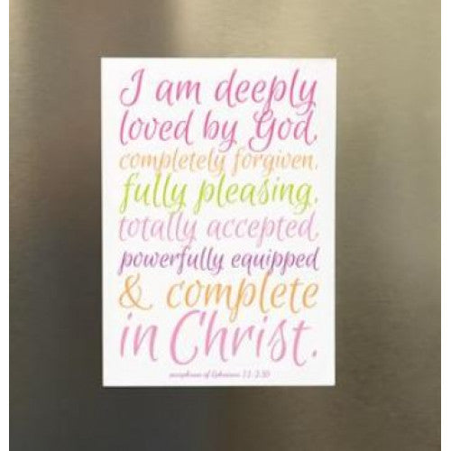 Deeply Loved (Bright Mix) Fridge Magnet - The Christian Gift Company
