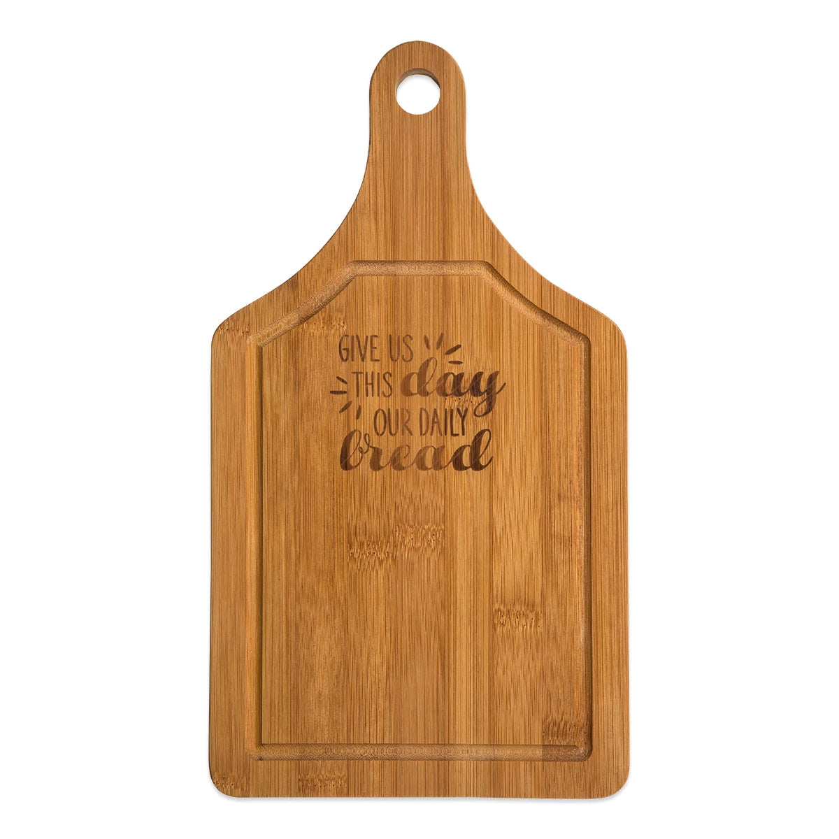 Bamboo Give Us This Day Cutting Board - The Christian Gift Company
