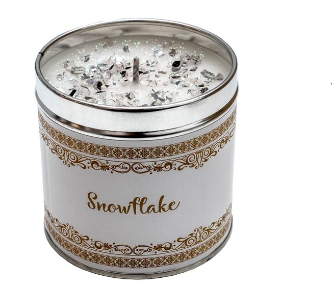 Snowflake Tinned Candle - The Christian Gift Company