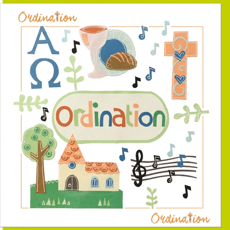 Ordination Card Alpha Omega - The Christian Gift Company