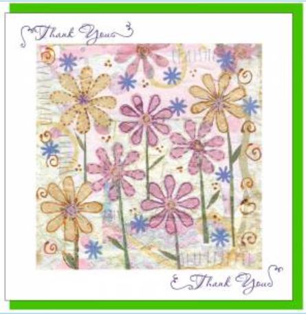 Thank You Card With Flowers - The Christian Gift Company