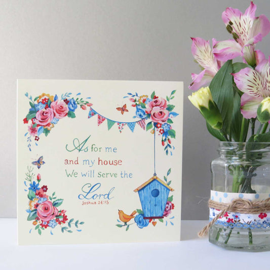 As for Me Greetings Card - The Christian Gift Company