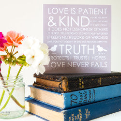Verse Card - Love is Patient - The Christian Gift Company