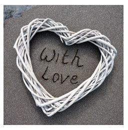 With Love White Heart Card - The Christian Gift Company