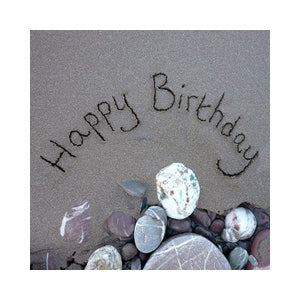 Happy Birthday In the Sand Card - The Christian Gift Company