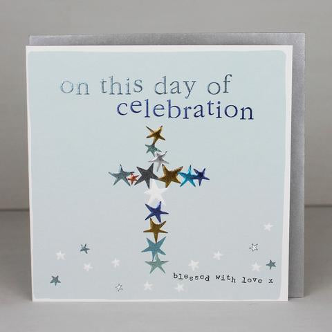 Day of Celebration Card with Cross - The Christian Gift Company